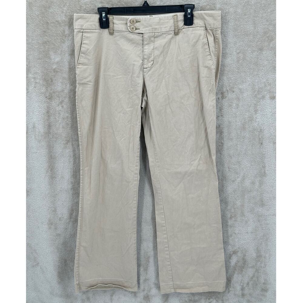 American Eagle Pants Womens 14 Petite Khaki Bootcut Low Rise‎ Stretch Y2K Preppy